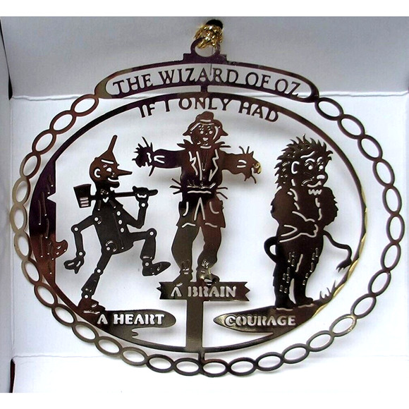 Wizard of Oz Movie Ornament Brass, If I Only Had a Heart, a Brain, Courage - Picture 6 of 6